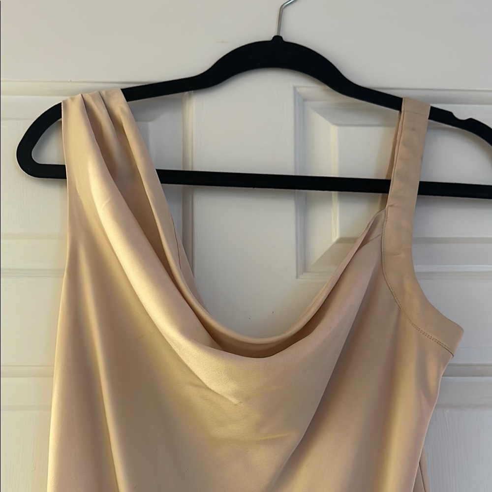 ASTR Cowl neck Champagne Bodysuit - Picture 2 of 6